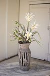 Kalalou CQY1007 Wooden Bottle Vase With Carving