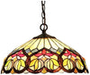 Kastor, Tiffany-Style 2 Light Victorian Ceiling Pendant Fixture 16`` Shade