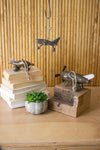 Kalalou NPV1281 Set of Three Metal Airplane Christmas Ornaments