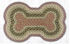 Earth Rugs DB-24 Olive/Burgundy/Gray Large Dog Bone 18``x28``