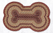 DB-357 Burgundy Gray Cream Large Dog Bone Mat 18x28
