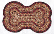 DB-371 Black Cherry/Chocolate/Cream Large Dog Bone Braided Rug