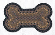 Earth Rugs DB-99 Brown/Black/Charcoal Medium Dog Bone Braided Rug