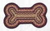 DB-371 Black Cherry/Chocolate/Cream Medium Dog Bone Braided Rug