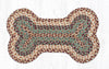 DB-413 Buttermilk/Cranberry Medium Dog Bone Braided Rug