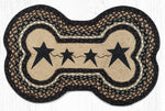 Earth Rugs DBP-313 Primitive Stars Black Dog Bone Braided Rug 