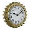 Sagebrook Home 18116 Metal, 8" Gear Table Clock, Gold