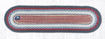 Earth Rugs OP-15 Flag Oval Patch Runner 13``x48``