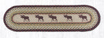 Earth Rugs OP-19 Moose Oval Patch Runner 13``x48``