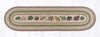 Earth Rugs OP-24 Autumn Leaves Oval Patch Runner 13``x48``