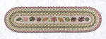 Earth Rugs OP-24 Autumn Leaves Oval Patch Runner 13``x48``