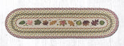 Earth Rugs OP-24 Autumn Leaves Oval Patch Runner 13``x48``