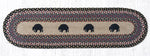 Earth Rugs OP-43 Black Bears Oval Patch Runner 13``x48``