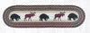 Earth Rugs OP-43 Bear/Moose Oval Patch Runner 13``x48``