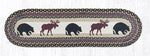 Earth Rugs OP-43 Bear/Moose Oval Patch Runner 13``x48``