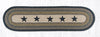 Earth Rugs OP-99 Black Stars Oval Patch Runner 13``x48``