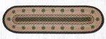 Earth Rugs OP-116 Shamrock Oval Patch Runner 13``x48``