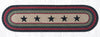 Earth Rugs OP-238 Black Stars Oval Patch Runner 13``x48``