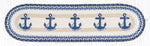 Earth Rugs OP-443 Navy Anchor Oval Patch Runner 13``x48``