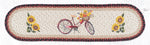 Earth Rugs OP-602 Red Bicycle Oval Patch Runner 13``x48``