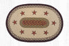 Earth Rugs OP-19 Barn Stars Oval Patch 20``x30``