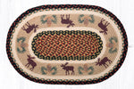 Earth Rugs OP-19 Moose/Pinecone 2 Oval Patch 20``x30``