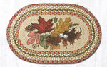 Earth Rugs OP-24 Autumn Leaves Oval Patch 20``x30``