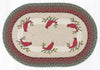 Earth Rugs OP-25 Holly Cardinal Oval Patch 20``x30``