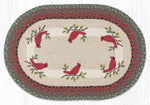 Earth Rugs OP-25 Holly Cardinal Oval Patch 20``x30``