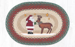 Earth Rugs OP-25 Santa Reindeer Oval Patch 20``x30``