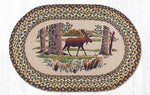 Earth Rugs OP-51 Moose Forest Oval Patch 20``x30``