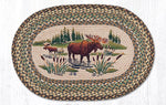 Earth Rugs OP-51 Moose Wading Oval Patch 20``x30``