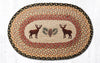 Earth Rugs OP-57 Deer/Pinecone Oval Patch 20``x30``