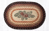 Earth Rugs OP-83 Pinecone Red Berry Oval Patch 20``x30``