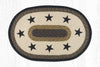 Earth Rugs OP-99 Black Stars Oval Patch 20``x30``