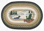 Earth Rugs OP-116 Adirondack Loon Oval Patch 20``x30``
