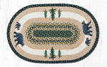 Earth Rugs OP-116 Bear Timbers Oval Patch 20``x30``