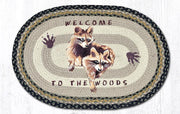 Earth Rugs OP-116 Raccoon Welcome Oval Patch 20``x30``