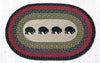 Earth Rugs OP-238 Black Bears Oval Patch 20``x30``