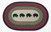 Earth Rugs OP-238 Black Bears Oval Patch 20``x30``