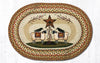 Earth Rugs OP-300 Sheep & Barn Star Oval Patch 20``x30``