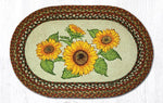 Earth Rugs OP-300 Sunflowers Oval Patch 20``x30``