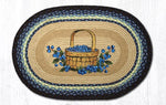 Earth Rugs OP-312 Blueberry Basket Oval Patch 20``x30``
