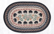 Earth Rugs OP-313 Black Bears Oval Patch 20``x30``