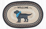 Earth Rugs OP-313 Black Lab Oval Patch 20``x30``