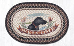 Earth Rugs OP-313 Welcome Dog Oval Patch 20``x30``