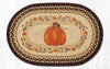 Earth Rugs OP-319 Pumpkin Candy Corn Oval Patch 20``x30``
