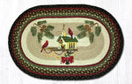 Earth Rugs OP-338 Christmas Birdhouse Oval Patch 20``x30``