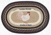 Earth Rugs OP-344 Farmhouse Chicken Oval Patch 20``x30``