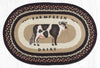 Earth Rugs OP-344 Farmhouse Cow Oval Patch 20``x30``